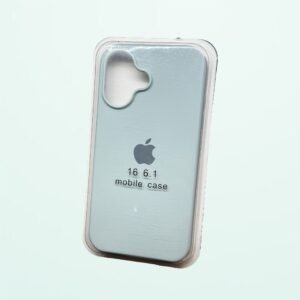 Funda de silicona celeste claro iPhone 16